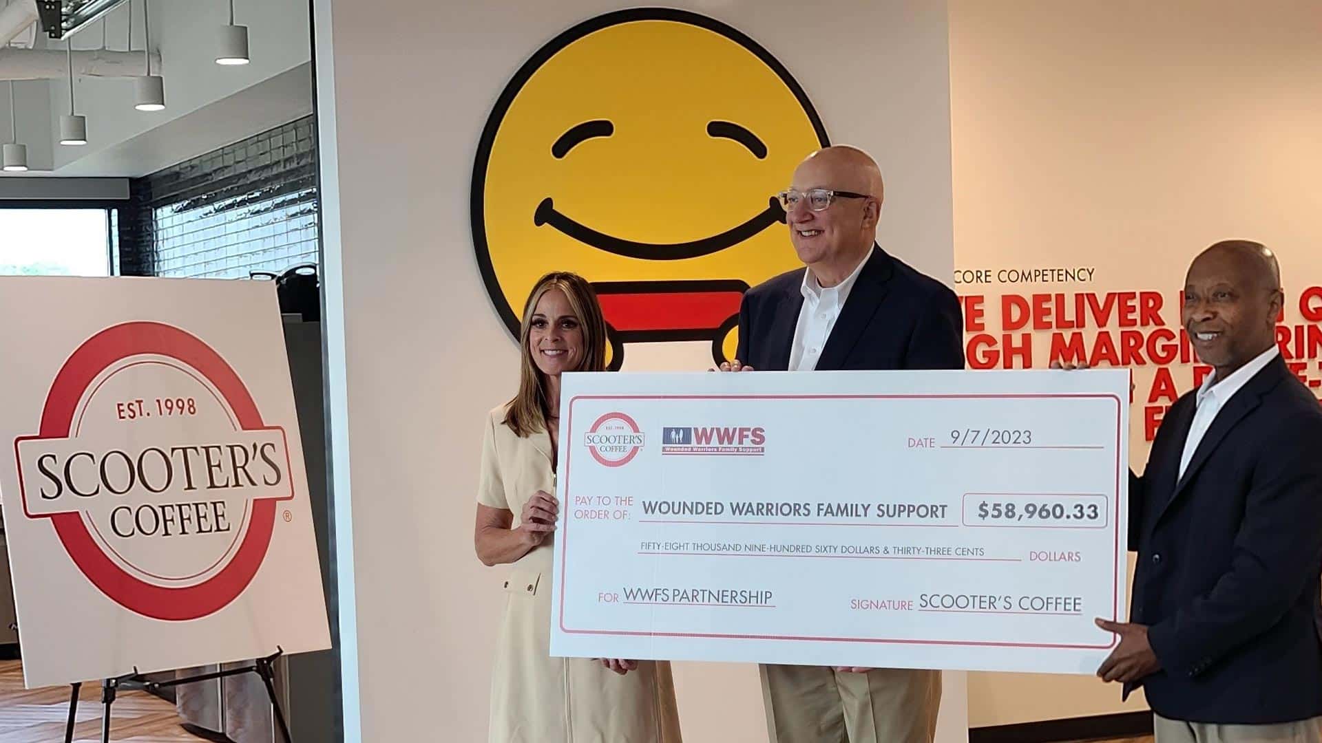 Scooters Coffee donates to Wounded Warriors Family Support